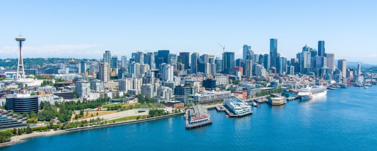 Beautiful view of Seattle downtown